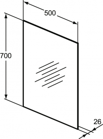 Oglinda dreptunghiulara cu iluminare LED si dezaburire Ideal Standard Mirror&Light Ambient 50 cm [2]