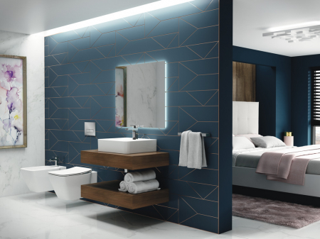 Oglinda dreptunghiulara cu iluminare LED si dezaburire Ideal Standard Mirror&Light Ambient 80 cm [2]