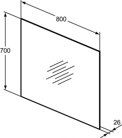 Oglinda dreptunghiulara cu iluminare LED si dezaburire Ideal Standard Mirror&Light Ambient 80 cm [4]