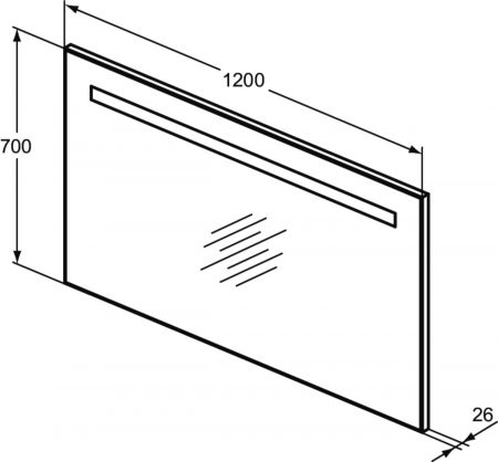 Oglinda dreptunghiulara cu iluminare LED si dezaburire Ideal Standard Mirror&Light 120 cm [1]