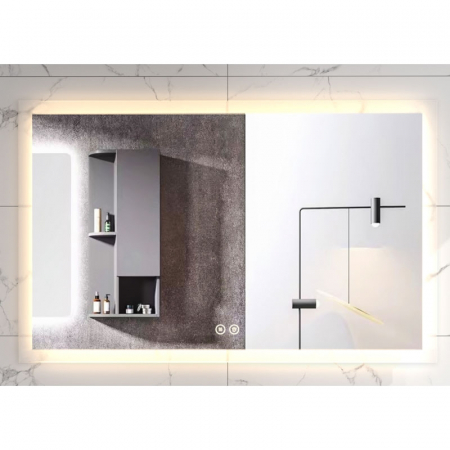 Mobilier baie - Oglinda dreptunghiulara 120 cm cu iluminare LED si dezaburire Fluminia, Miro