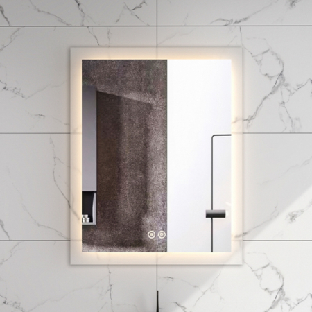 Mobilier baie - Oglinda dreptunghiulara 60 cm cu iluminare LED si dezaburire Fluminia, Miro