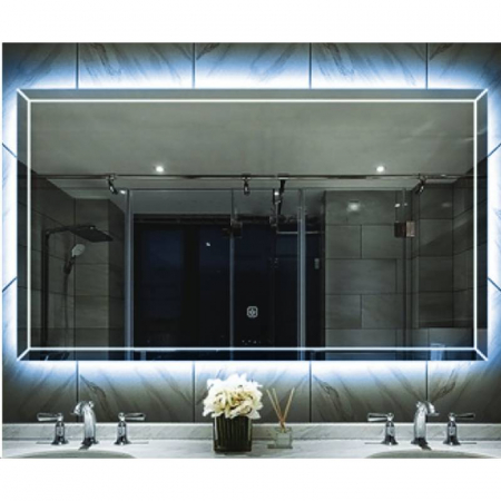 Oglinda dreptunghiulara cu iluminare LED 3 culori si dezaburire, 90 cm, Fluminia Palladio [2]