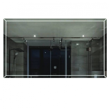 Mobilier baie - Oglinda dreptunghiulara cu iluminare LED 3 culori si dezaburire, 90 cm, Fluminia Palladio