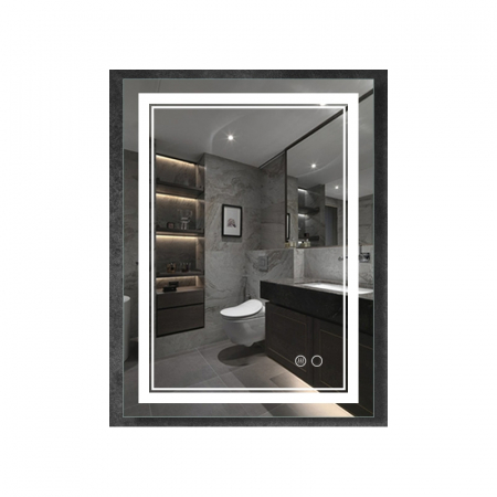 Mobilier baie - Oglinda dreptunghiulara cu iluminare LED si dezaburire Fluminia, Goya