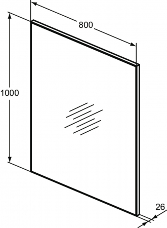 Oglinda dreptunghiulara 80 cm Ideal Standard Mirror&Light [2]