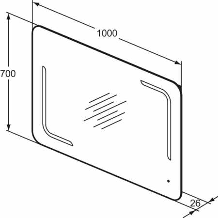 Oglinda dreptunghiulara cu iluminare LED Ideal Standard Mirror&Light Ambient 100 cm [1]