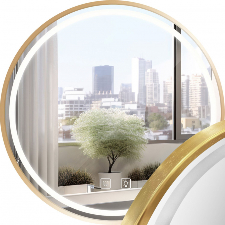 Oglinzi - Oglindă LED 60cm MMJ BRUSH GOLD