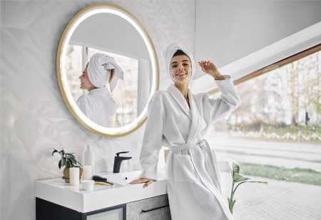 Oglindă LED 60cm MMJ BRUSH GOLD [6]