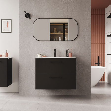 Oglinda reversibila 50X100 cm, rama MDF, culoare negru mat, Mo-re Defra [3]
