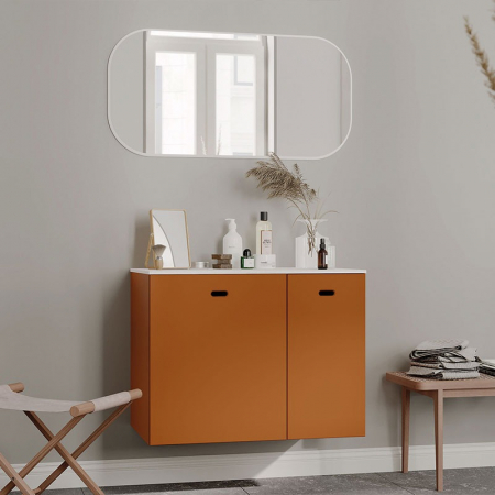 Oglinda reversibila 50X100 cm, rama MDF, culoare alb mat, Mo-re Defra [1]