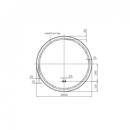 Oglinda rotunda 60 cm cu iluminare LED si dezaburire, Fluminia, Ando [3]
