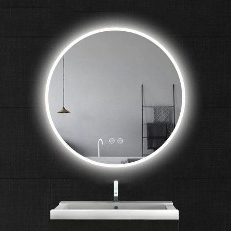 Oglinda rotunda cu iluminare LED si dezaburire 90 cm Fluminia, Calatrava [3]