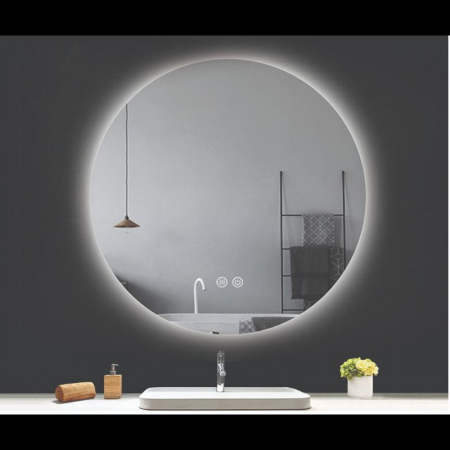 Oglinda rotunda cu iluminare LED si dezaburire Fluminia, 90 cm, Calatrava Ambient [1]