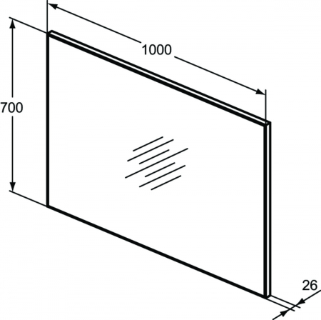 Oglinda dreptunghiulara 100 cm Ideal Standard S Mirror&Light [5]