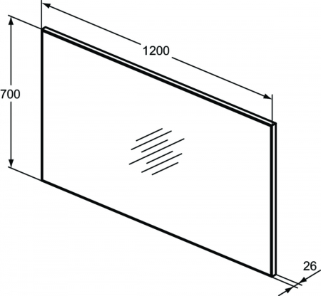 Oglinda dreptunghiulara 120 cm Ideal Standard S Mirror&Light [1]