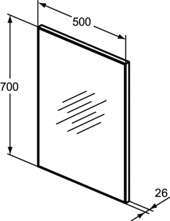 Oglinda dreptunghiulara 50 cm Ideal Standard S Mirror&Light [3]