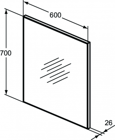 Oglinda dreptunghiulara 60 cm Ideal Standard S Mirror&Light [3]