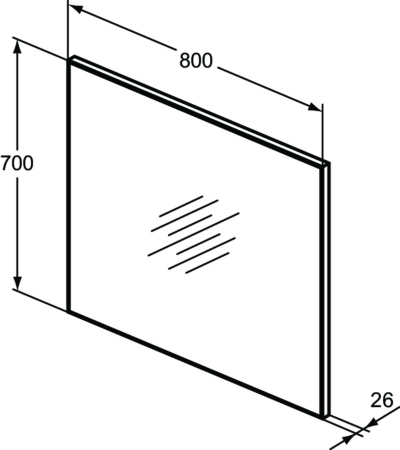 Oglinda dreptunghiulara 80 cm Ideal Standard S Mirror&Light [3]