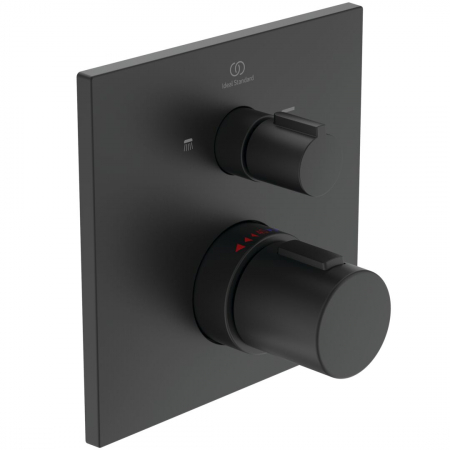 Baterii cada - Baterie cada sau dus termostatata Ideal Standard Ceratherm C100 negru mat
