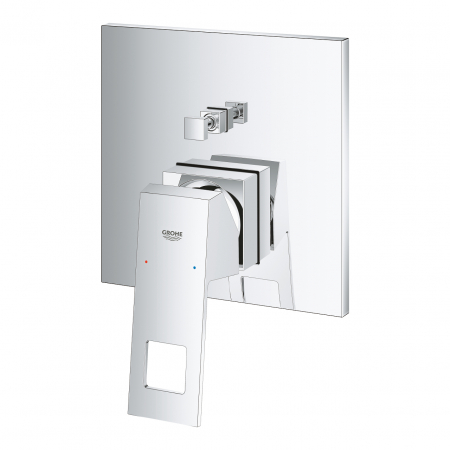 Baterie cada sau dus Grohe Eurocube incastrata pentru corp ingropat, cu 2 căi, crom [2]