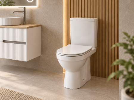 Pachet baie completă cu dus walk-in 80 cm, mobilier, lavoar si WC  Foglia Essential [3]