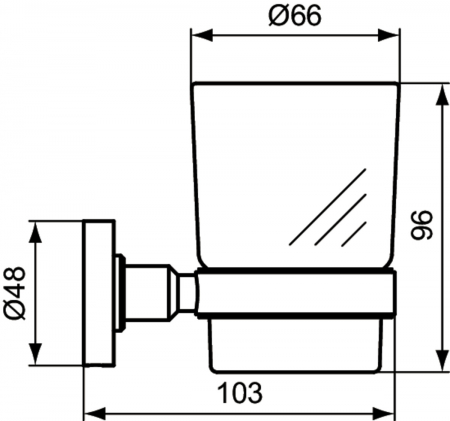 Suport pahar periute de dinti Ideal Standard IOM crom lucios [1]