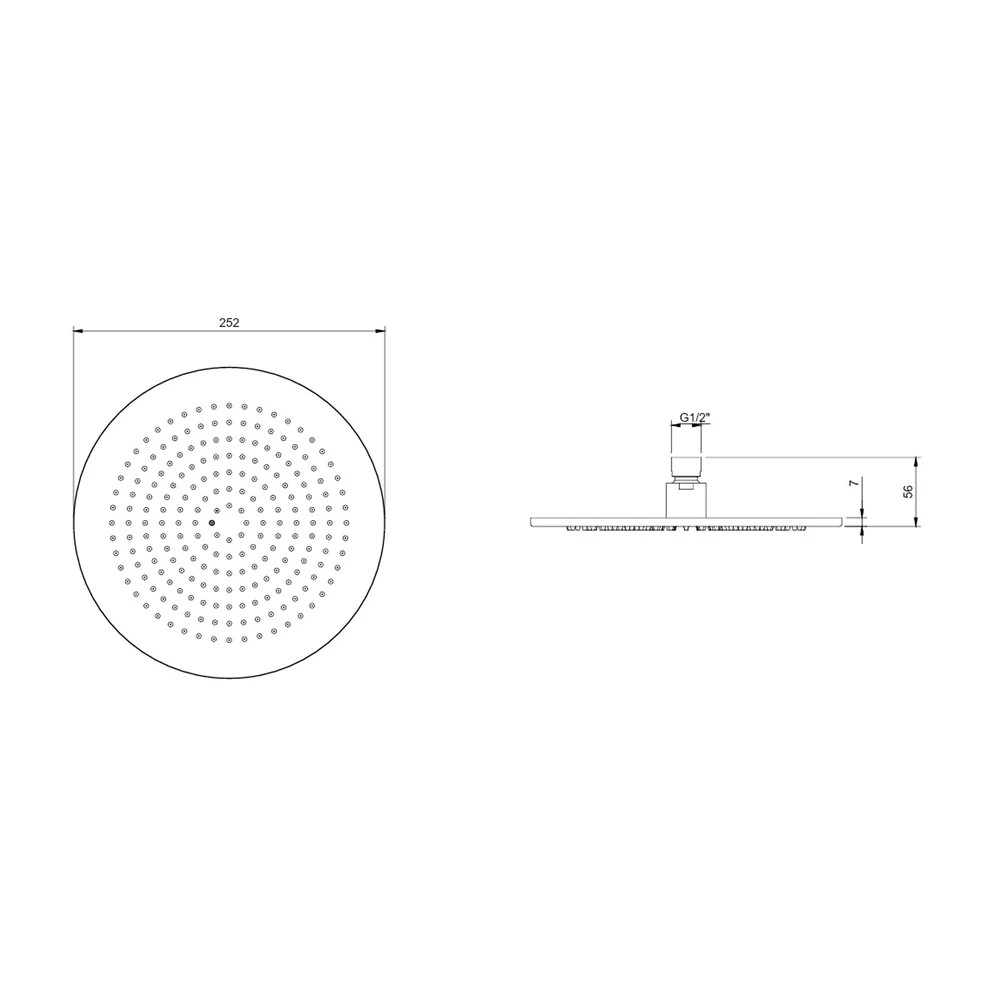 Palarie de dus 25 cm, auriu periat, Villeroy&Boch Universal Showers [4]