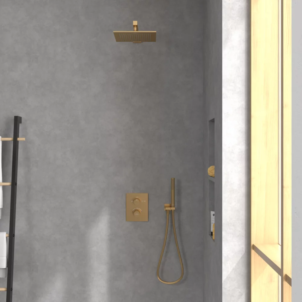 Palarie de dus 25 x 25 cm, patrata, auriu periat, Villeroy&Boch Universal Showers [2]