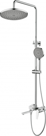 Baie - Set de dus cu baterie termostatata crom, palarie, 3 functii, Deante Neo Ivo