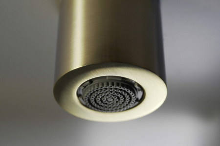 Coloana de dus  cu palarie, para de dus si baterie, auriu, Deante Silia Hexa [5]