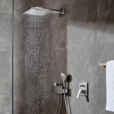 Palarie dus patrata crom lucios Hansgrohe, Raindance E 300 [2]