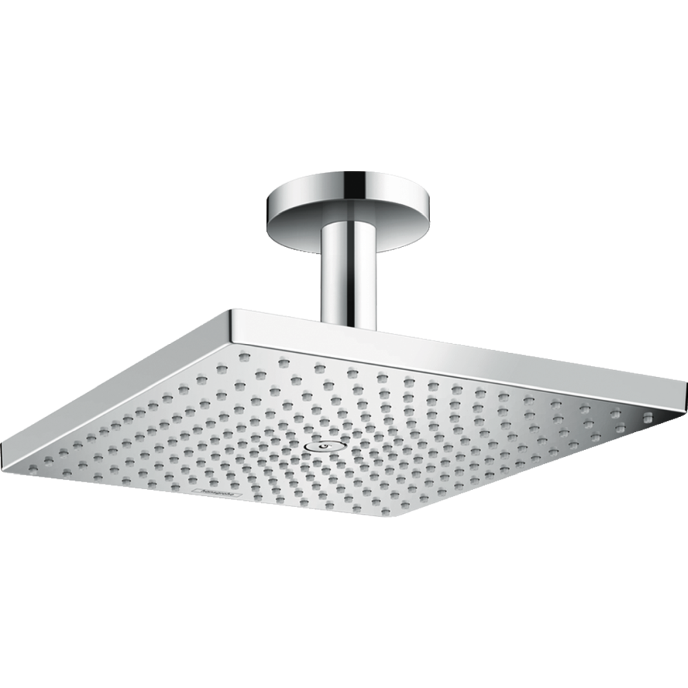 Brate si palarii dus - Palarie dus patrata cu brat dus vertical, culoare crom lucios Hansgrohe Raindance E 26250000