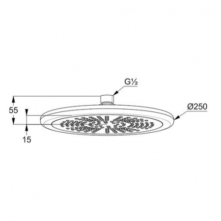 Palarie dus rotunda Kludi Freshline 250 mm crom lucios [1]