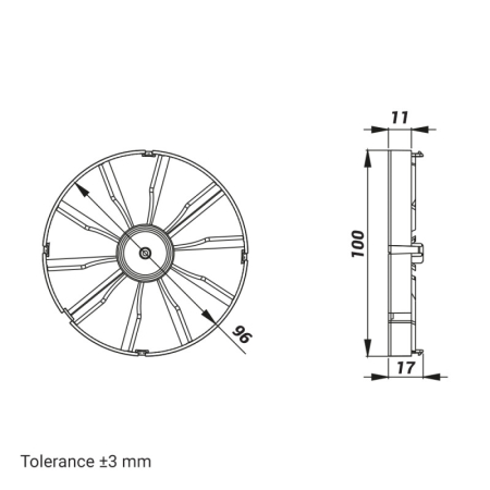 Supapă de reținere Awenta ZZ100 din plastic, Ø 100 mm [4]