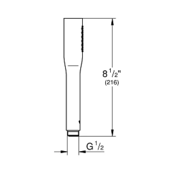 Para de dus cu 1 jet negru mat Phantom Black, Grohe Euphoria Cosmopolitan Stick [3]