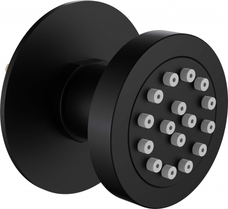 Accesorii dus - Duza de dus, rotunda. incastrata, sistem anticalcar, negru, Deante Cascada