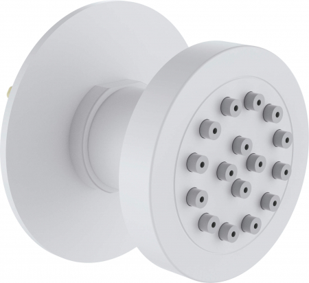 Accesorii dus - Duza de dus, rotunda. incastrata, sistem anticalcar, alb, Deante Cascada