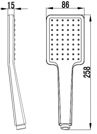 Para dus patrata, 1 functie, alb mat, Inula FDesign [1]