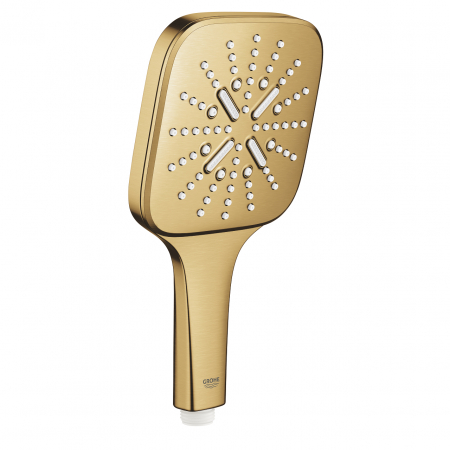 Pare, furtunuri și accesorii pentru duș - Para dus patrata Grohe Rainshower Smartactive 130 cu 3 functii, auriu periat Cool Sunrise