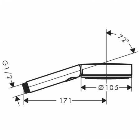 Para dus rotunda negru mat 3 jeturi Hansgrohe, Pulsify Select 105 [1]