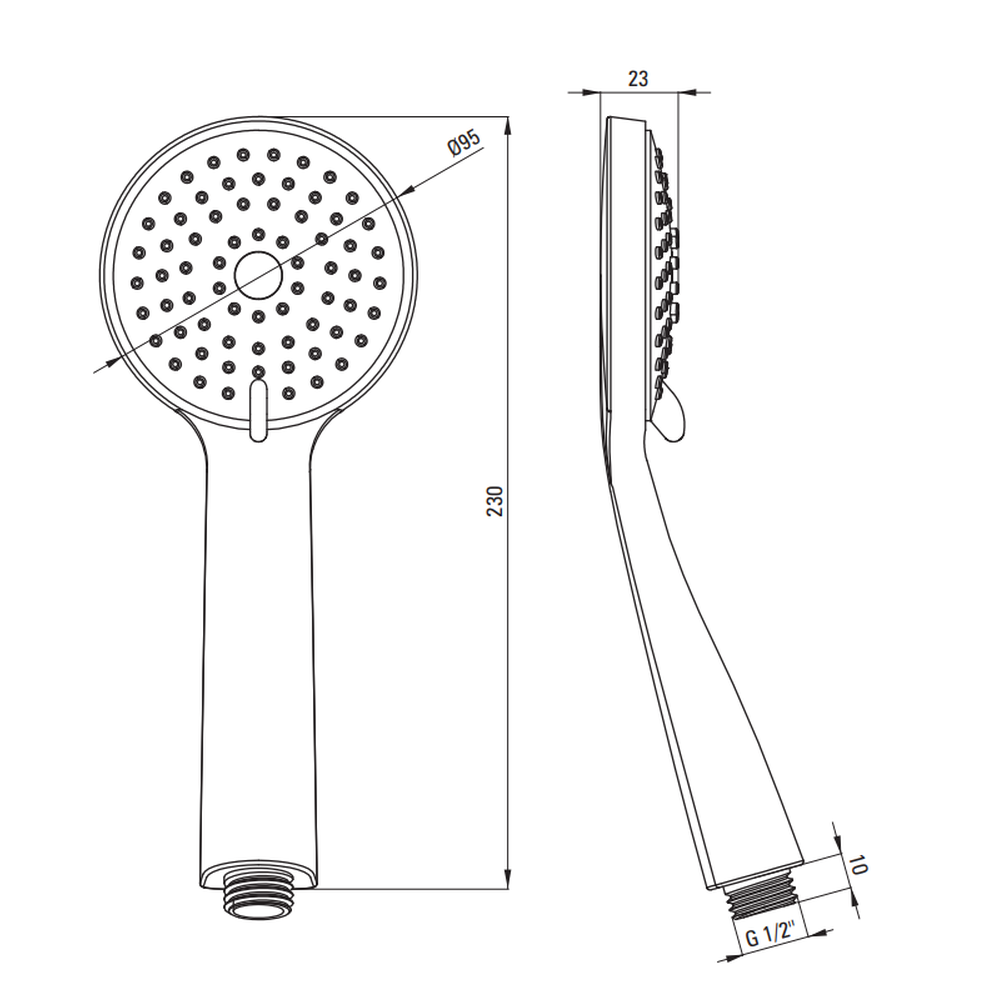 Para dus rotunda culoare negru, 3 functii Deante Boro [1]