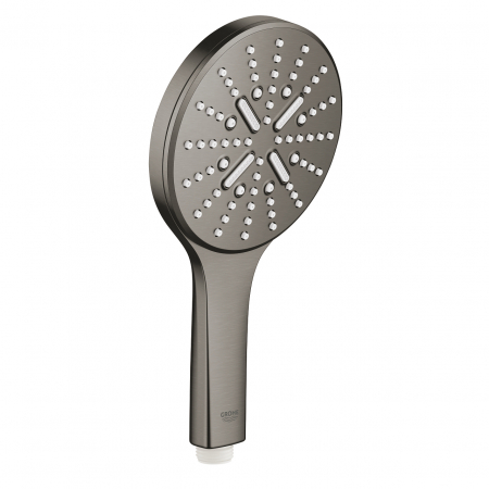Pare, furtunuri și accesorii pentru duș - Para dus rotunda Grohe Rainshower Smartactive 130 cu 3 functii, antracit periat Hard Graphite