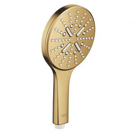 Pare, furtunuri și accesorii pentru duș - Para dus rotunda Grohe Rainshower Smartactive 130 cu 3 functii, auriu periat Cool Sunrise