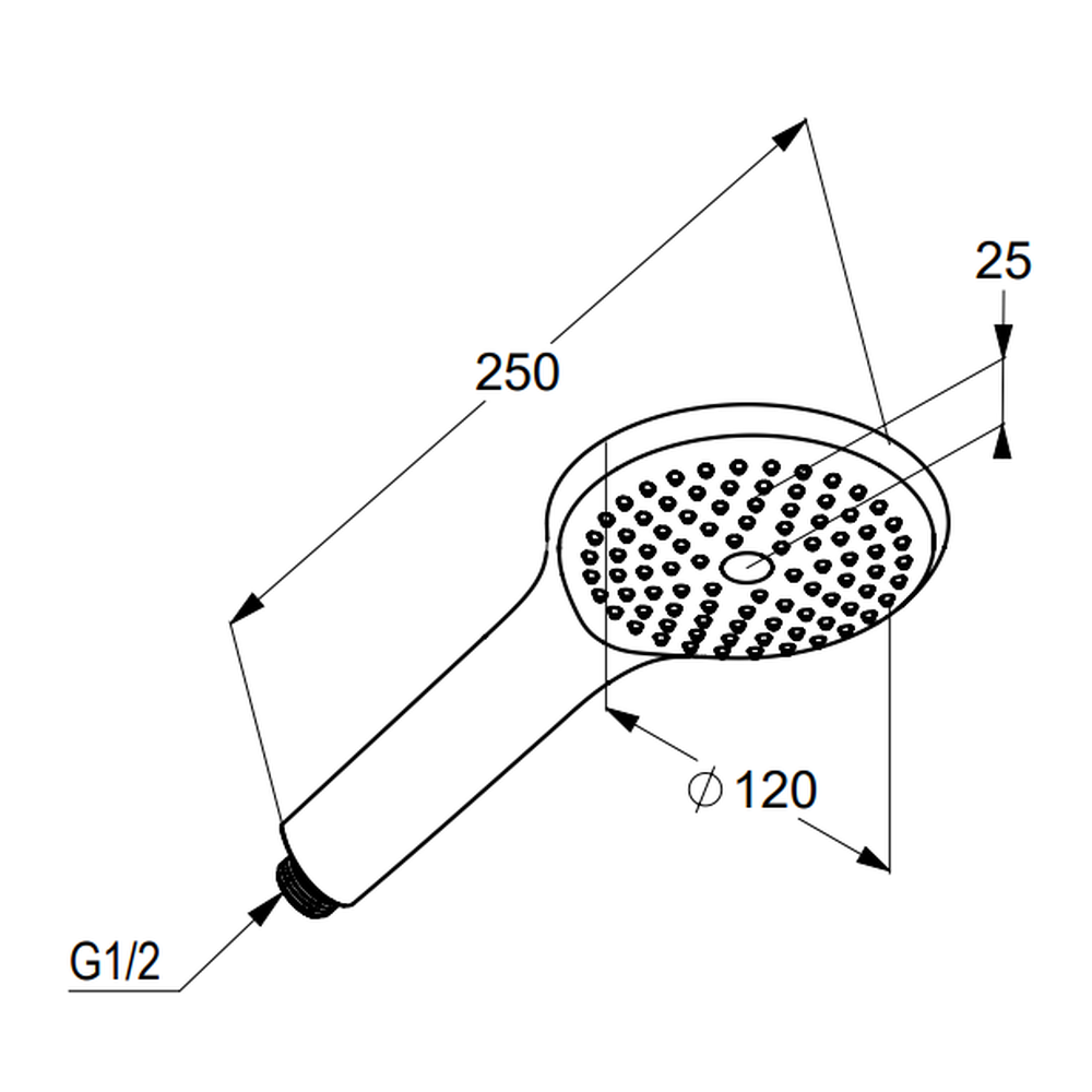Para dus rotunda Kludi Freshline 1S alb mat cu o functie [1]