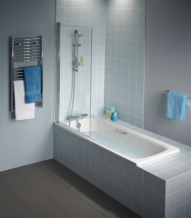 Paravan cada sticla securizata, rectangular, profil crom, 80x140 cm, Ideal Standard Connect [4]