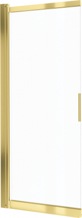 Paravan cada glisant sticla securizata, 100x140 cm, auriu lucios, Deante Prizma [1]