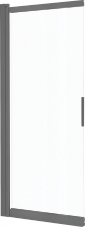 Paravan cada glisant sticla securizata, 100x140 cm, titan, Deante Prizma [1]