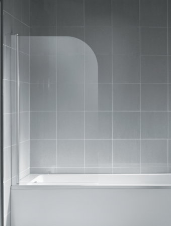 Paravan cada sticla securizata, rotunjit, profil crom, 80x140 cm, Ideal Standard Connect [2]