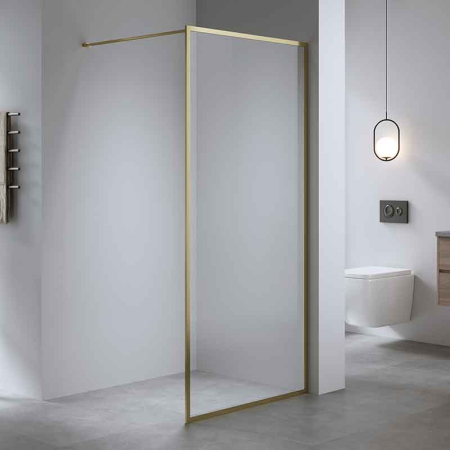 Paravane de dus walk-in - Paravan de dus auriu periat Walk-In 100 cm, sticla grosime 8 mm, Mediterraneo Trixie